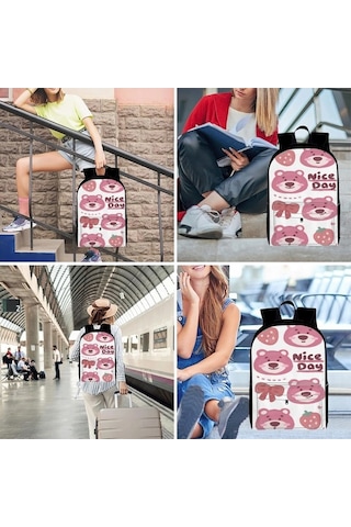 Trendooze Uygun, Siyah Siyah Sırt Sırt Seyahat Öğrenci, Kawaii Karikatür, Kapasiteli İş İnç Genç Dizüstü Çantası, Çantası Büyük Bilgisayara Bilgisayar Abd46 15.6 Mh Siyah