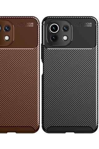 Xiaomi Mi 11 Lite Kılıf Karbon Silikon Case