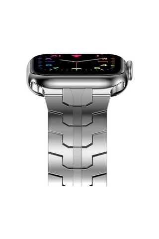 Watch Ultra 49mm Kordon Uyumlu Krd-63 Metal Strap Kayış Mkst- Siyah