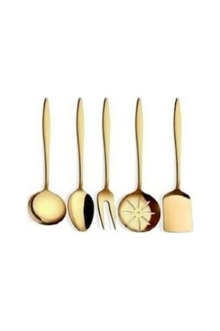 Carmen 5 Prç Gold Servis Takımı Renkli