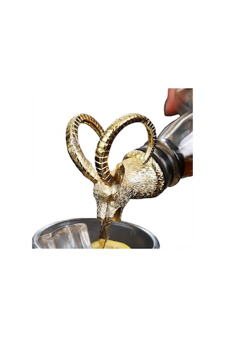 Moveevo Premium Çinko Alaşımlı Geyik Başlı Şarap Sürahisi - Hava Kilitli Silikon Ağız Diğer