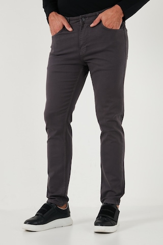 Buratti Streç Pamuklu Regular Fit Normal Bel Düz Paça Pantolon Erkek Pantolon 674002 Füme