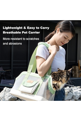 Moveevo Taşınabilir Kedi Köpek Taşıyıcı Çanta - Nefes Alabilir, Dayanıklı Oxford Kumaş, Geniş Kapasiteli Omuz Çantası, Çizilmeye/kirlenmeye Direçli