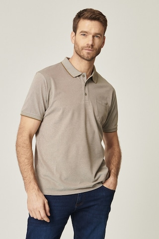 Ac&Co / Altınyıldız Classics Erkek Neftı-Beyaz Polo Yaka Cepli Regular Fit Geniş Kesim Düz Tişört Yeşil