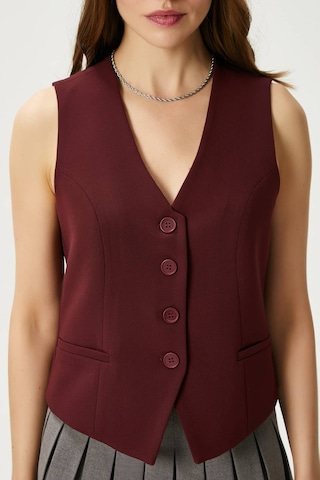 Ritnice Kadın Style Bordo Astarlı Dokuma Yelek Bordo