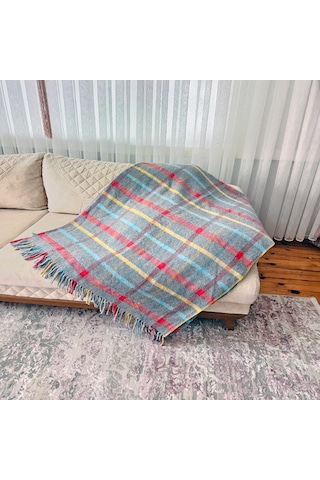 Çift Kişilik Pamuklu Battaniye 180x200 Cm 5035 Çok Renkli