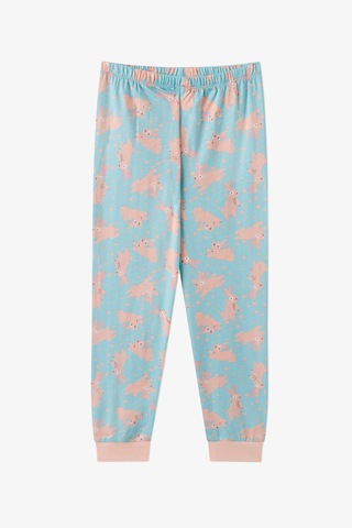 Penti Kız Çocuk Mint Bunny Ride Pamuklu Uzun Kollu 2li Pijama Takımı