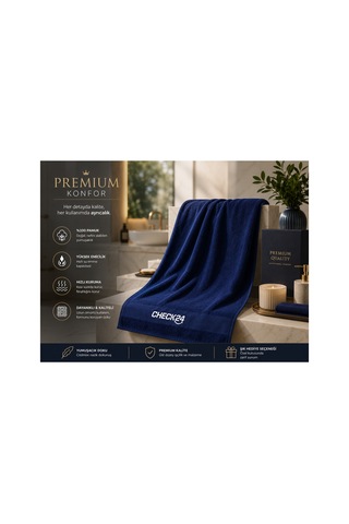 Alman Malı Büyük Boy, %100 Pamuk Premium Unisex Plaj Havlusu,70x140 Cm,lacivert ,yumuşak Dokulu,kalın Dokuma Banyo Ve Deniz Havlusu Lacivert