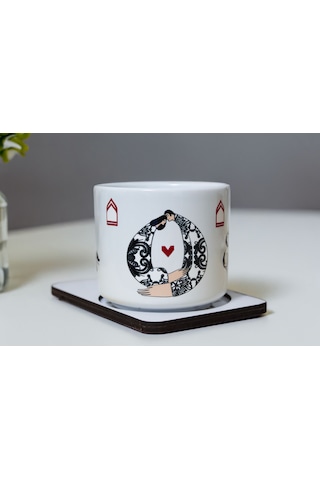 Kişiye Özel Kabartmalı Kupa Bardak Beyaz - Beyaz