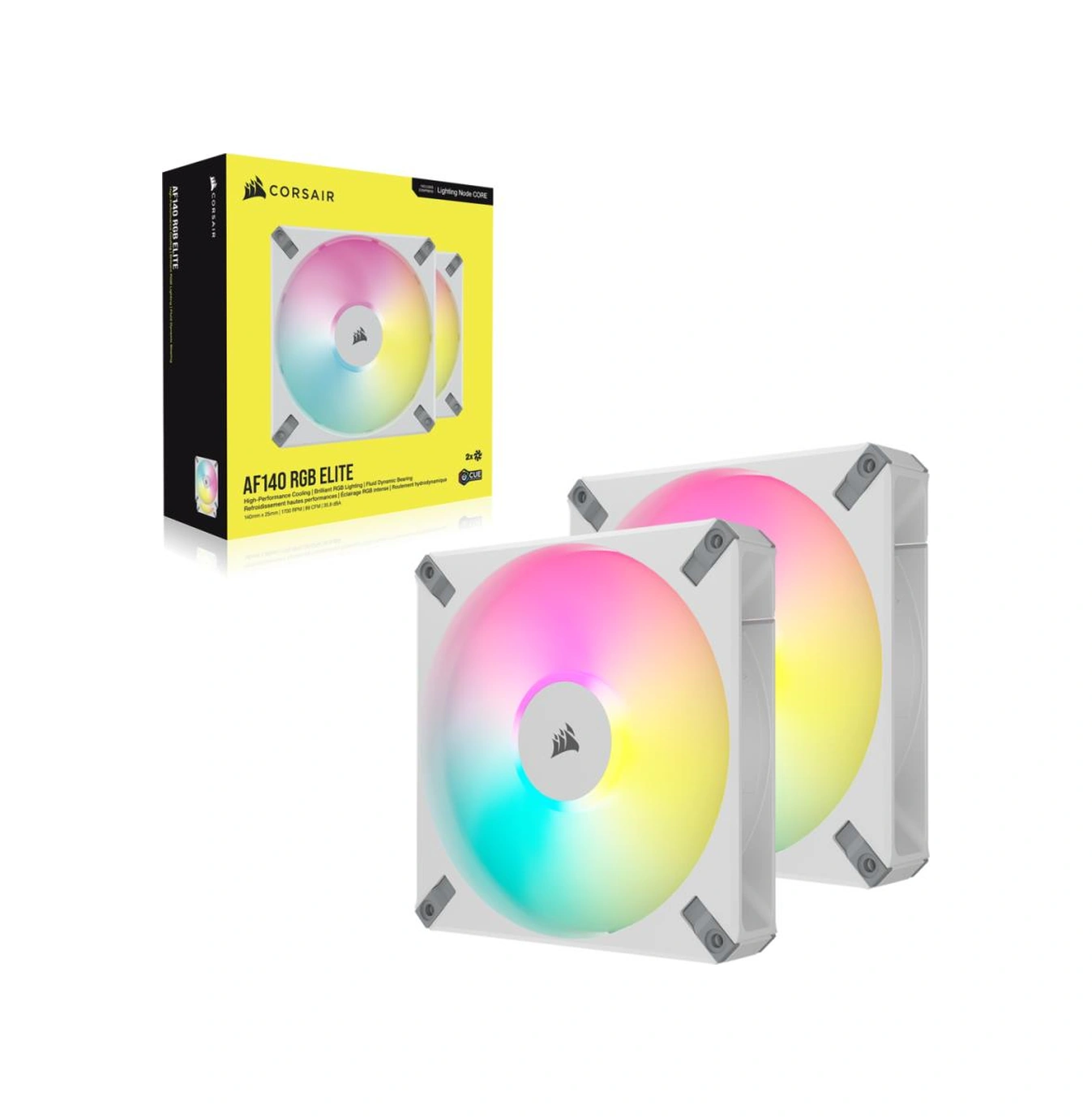 Corsaır İcue Af140 Rgb Elıte 140mm Pwm Beyaz İkili Kasa Fanı -