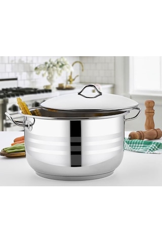 Gülsan Mega Derin Büyük Çelik Tencere Aşure Tenceresi 40 CM