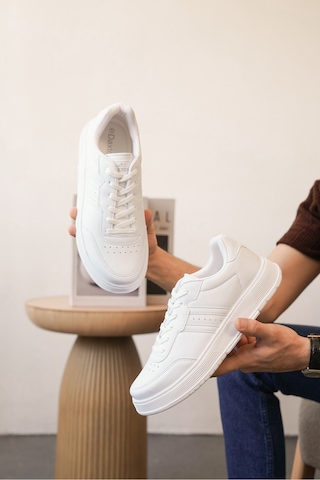 Daxors D0163 Günlük Ortopedik Erkek Sneaker Spor Ayakkabı Beyaz
