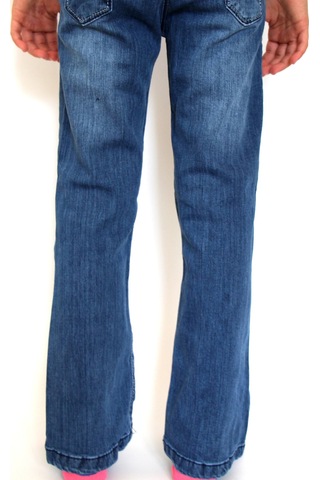 Milenawear By Milena Likralı Yıpratma Ispanyol Paça Jeans Mavi