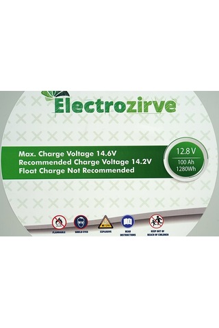 Electro Zirve 12.8v 100ah Lityum Akü Lifepo4