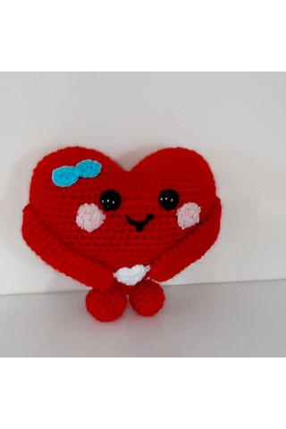 nildamigurumi Amigurumi Örgü Oyuncak Sevgili Kalp Kırmızı