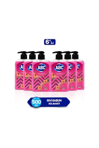 Abc Gül Buketi Sıvı Sabun 500 ML x 6