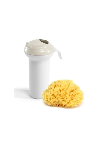 OkBaby Splash Bebek Duşu / K. Beyaz & Doğal Banyo Süngeri No.12 Beyaz