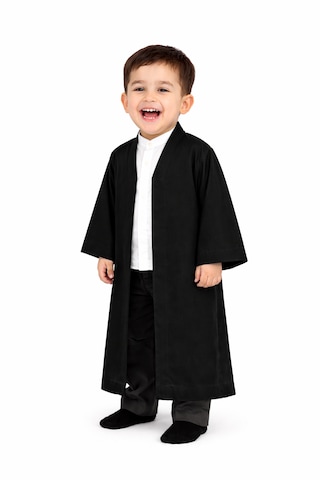 Erkek Cocuk Namaz Cübbesi, Buhara Yaka Namaz Elbisesi, Siyah Lacivert Namaz Kostüm Siyah