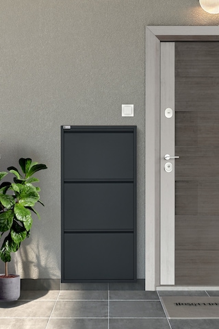 Arpelia Metal Ayakkabılık 3 Lü Antrasit