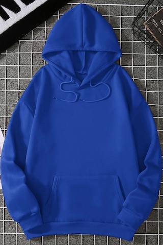 Uyguntarz Unisex Oversize 1898 Brooklyn Baskılı Sweatshirt Mavi
