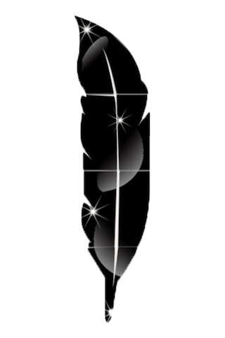 Vkemall 3d Kanat Şekli Akrilik Ayna Duvar Sticker - Koruyucu Filmi İle, Kolay Kurulum, Çekilebilir, 73x18cm Siyah Siyah