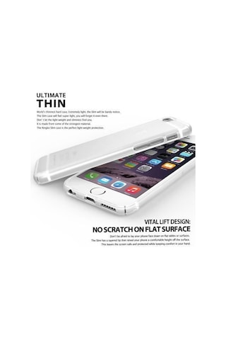 Ringke Slim Frost Apple Uyumlu iPhone 6s Plus/ 6 Plus İle Kılıf White