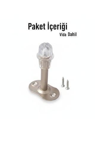 Silikon Uçlu Metal Kapı Stoperi 5 Adet Kapıya Monte Kapı Tamponu Sessiz Darbe Emici