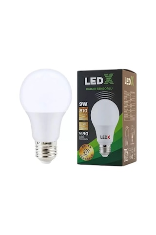 Sh Ledx Al-ll9r Radar Sensörlü 9 Watt E27 Duy 810 Lümen Beyaz Led Ampul Najmaddin
