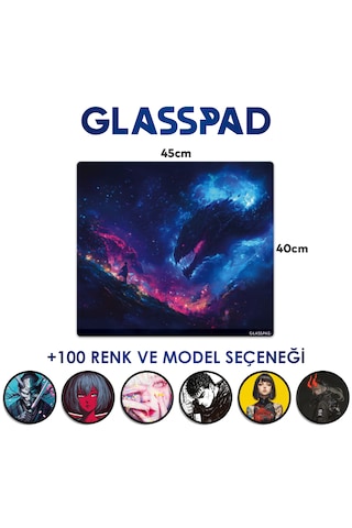 Glasspad Cam Mouse Pad - Premium Temperli Cam - 45x40 Cm Medium Celestial Dream