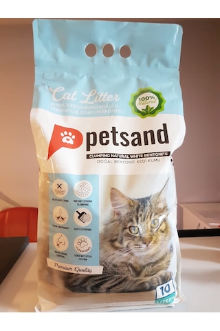 Petsand Premium Marsilya Sabun Kokulu Bentonit Kedi Kumu 10 L Petsand Premium Marsilya Sabun Kokulu Bentonit Kedi Kumu 10 L