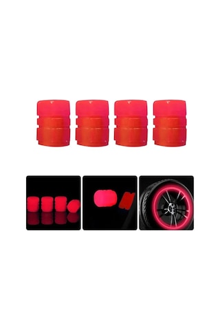 Fosforlu Sibop Kapağı Seti Kırmızı 4 Adet Sibop