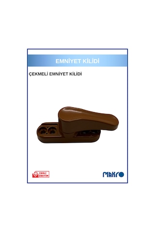 Pvc Kapı Pencere Pimapen Balkon Kapısı Çocuk Emniyet Kilidi Güvenlik Çekmeli Metal Kahverengi