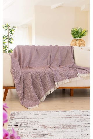 Tabu Home Dokuma Cozy Comfort Bordo Koltuk Örtüsü