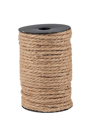 Jüt Halat Dekor İpi 6 MM 25 M İp Halat İp Hasır İp Jüt Kendir