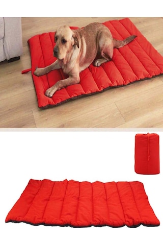 Bundera Gully Büyük Boy Kedi Köpek Minderi Kırmızı 120 x 80 CM