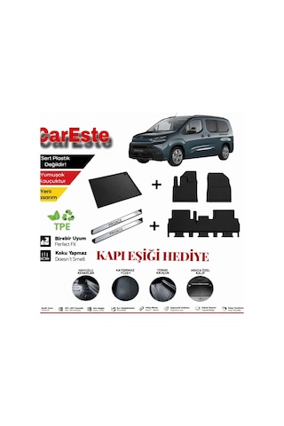 Proace 4d Paspas + Bagaj Havuzu Seti Kapı Eşiği li Tpe Kauçuk