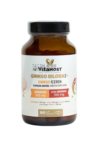 Vitamost Ginko Biloba Kore Ginsengi 90 Kapsül