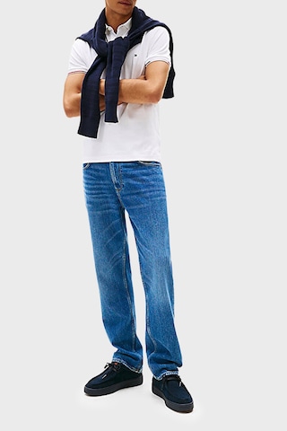 Tommy Hilfiger Erkek Polo Yaka T Shirt Mw0mw39348 Ybr Beyaz Beyaz