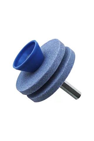 Skycity Mantar Tipi Çim Biçme Aleti Tasarrufu, Dayanıklı Korundum Taşlı Zımpara Ucu, Mavi Renk 7mm Sap