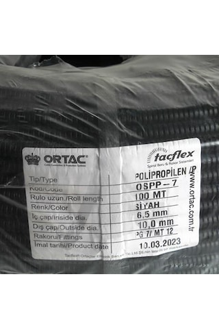 Ortaç Pg-7 Siyah Polıpropılen Spiral Ospp-7 1 Paket 100 Metre