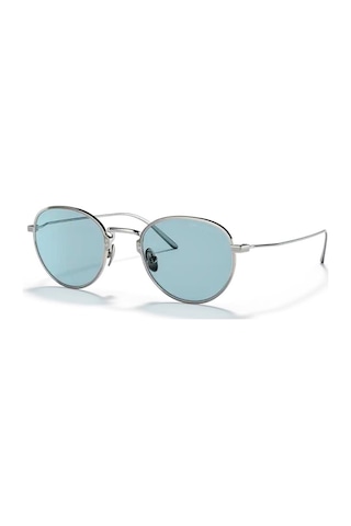 Prada Pr 53ws 05q05ı 50 Unisex Yuvarlak Gri Metal Güneş Gözlüğü