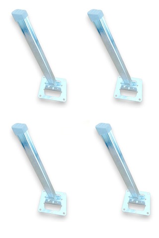 Metal Katlanır Yer Sofrası Ayağı - Metal 4'lü Takım Sofra Ayağı 25 Cm Ayna Krom