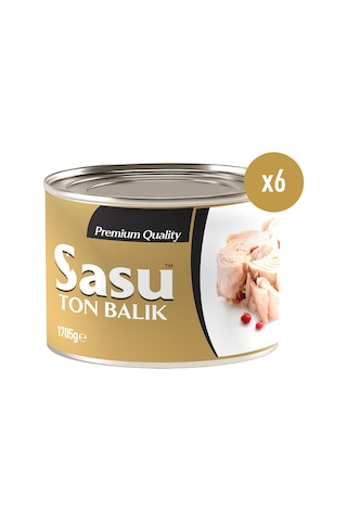 Sasu Klasik Ton Balığı Bütün Dilim 6 x 1705 G Sasu Klasik Ton Balığı Bütün Dilim 6 x 1705 G