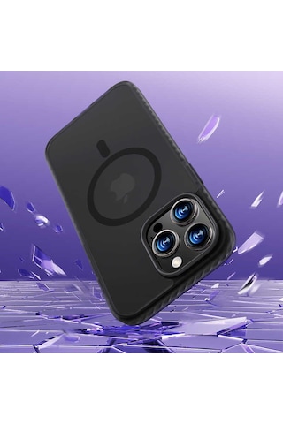 Benks Apple Uyumlu iPhone 14 Pro Kılıf Kenarları Silikon Airbagli Mat Arka Yüzey Benks Icesand Kapak BENKS-25421