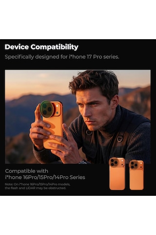 K&f Concept İphone 17 Pro Ve Pro Max İçin Nd2-32 Filtre - 28 Katmanlı Nano Optik