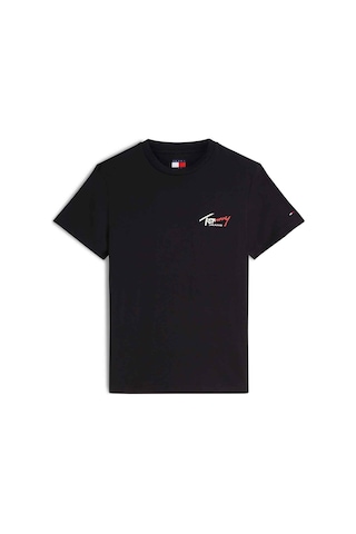 Tommy Hilfiger Erkek Marka Logolu Günlük Kullanıma Uygun Siyah T-shirt Dm0dm22538 Bds-13881 Siyah