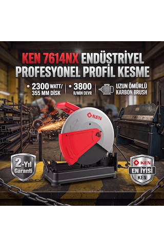 Ken 7614NX Profil Kesme 2300W 355 MM Dairesel Tranjer