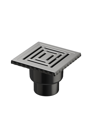 V-flow Kare 5608285 Duş Kanalı, Alttan Çıkışlı, 15x15 Cm, Dk 800 Kapak, Mat Krom 508 Yeşil