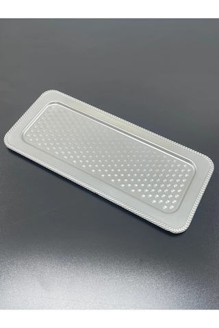 6 Lı Plastik Dikdörtgen Kahve Sunumluk Servis Tepsi