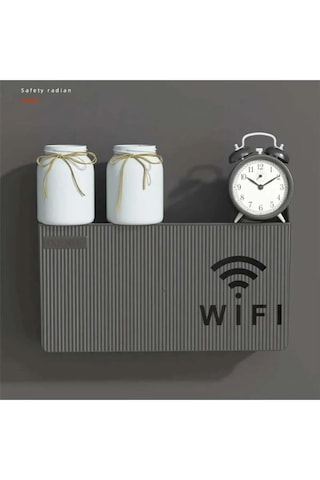Tineke Gri Wifi Kutusu Duvar Asılabilir Sigorta Ve Modem Saklama Kutusu 25x15x6 Cm Gri